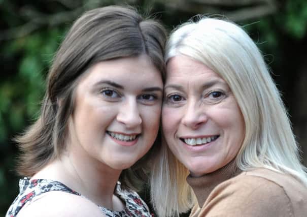 Shaunha pictured with mum Tracy at their Burnley home