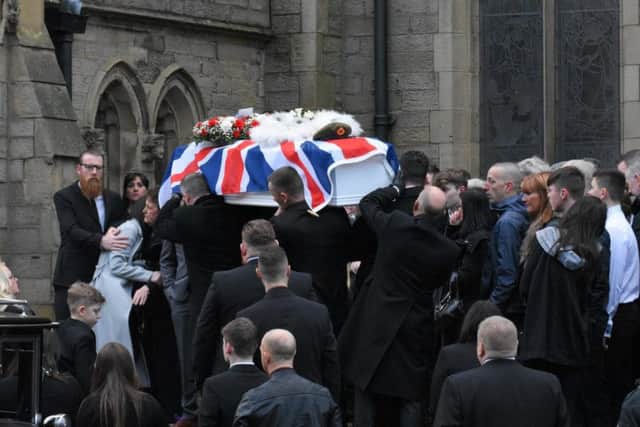 The funeral of 17-year-old Oliver McIvor at St Leonard's Church, Padiham.
