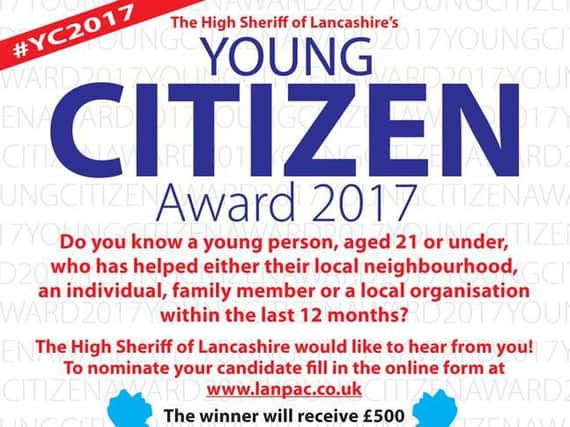 Time is running out to apply for the Young Citizen of the Year Award