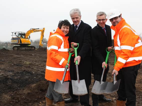 Claire Nangle (land and partnerships director for Keepmoat), Coun.John Harbour, Mick Cartledge (Burnley Council director of community services) and Gareth Roberts (regional managing director for Keepmoat)