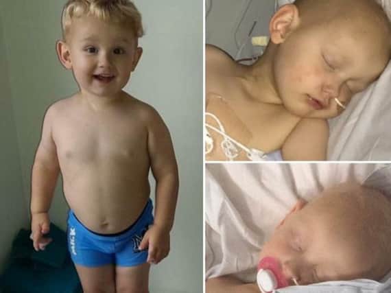 Charlie Procter, the tot whose parents have launched a worldwide fundraising campaign to pay for treatment for his cancer.