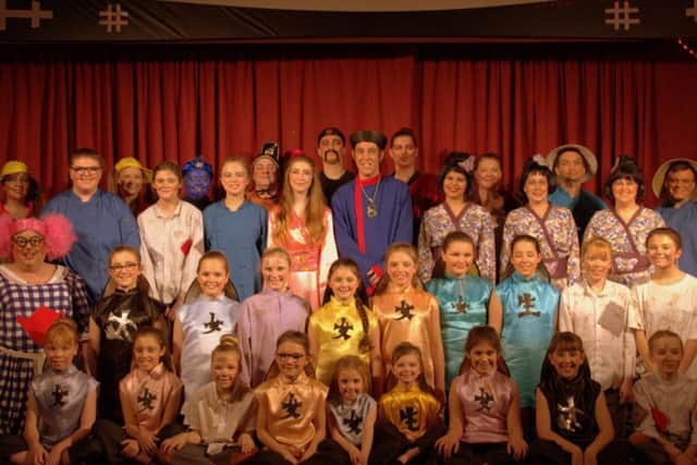 Members of Greenbrook Methodist Church Pantomime Society cast in Aladdin. (s)