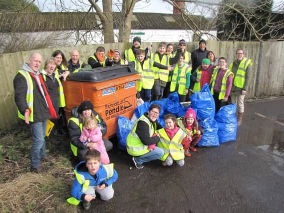 Hundreds of volunteers put in thousands ofman hours to collect rubbish