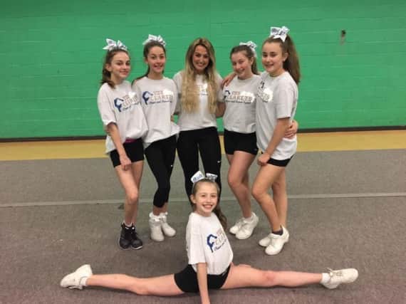 Clarets Cheerleaders owner and head coach Sophie Boyle with her girls Hayley Gill, Molly Townsend,Hannah Skyner, Morgan Allen and Beth Midgley who have been chosen to represent the UK in the world championships in Japan.