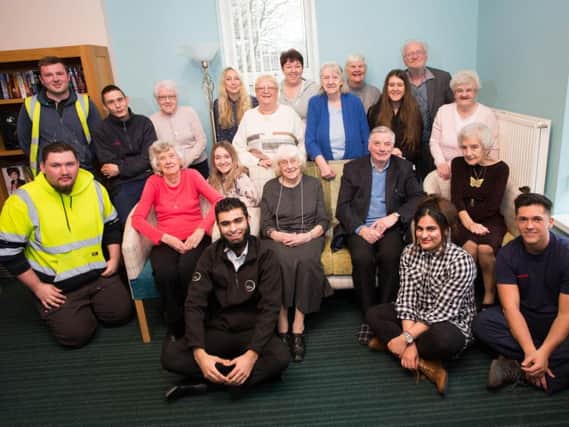 Residents of Crow Wood Court with apprentices from across The Calico Group at the National Apprenticeship Week 2017 celebration event.