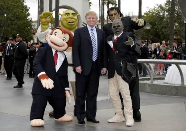 Donald Trump with his Apprentice team