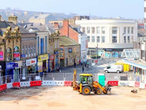 Work continues on the redevelopment of Burnley town centre