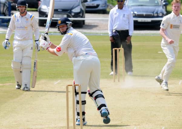 Ben Heap for Lowerhouse in their game against Burnley