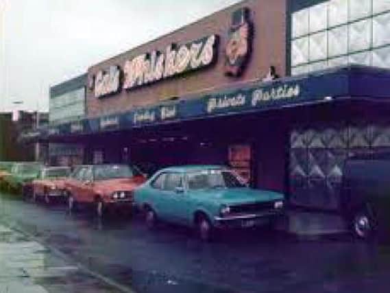 The former Cat's Whiskers nightclub in its heyday, which is now home to Gala Bingo at the foot of Centenary Way in Burnley.