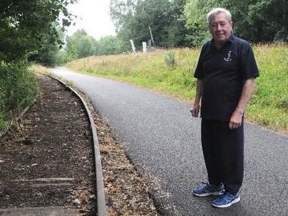 Volunteer Bob Clark on the Padiham Greenway that has been described as the best maintained of its kind in the country.
