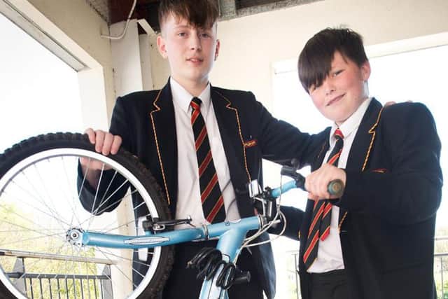 Ayden Ward and Jayden Kelly think the project at their school, Shuttleworth Community College, to encourage them into engineering is a wheely great idea.