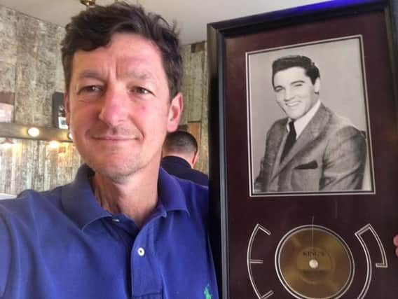 Baron Laird and the framed famed Elvis lock