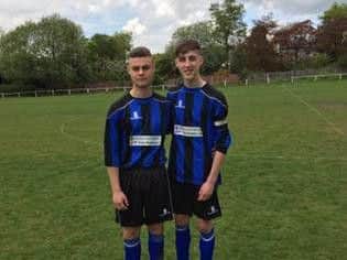 Cousins Bobby (left) and Brandon Carter who organised a charity football tournament in memory of their cousin, Oliver McIvor.