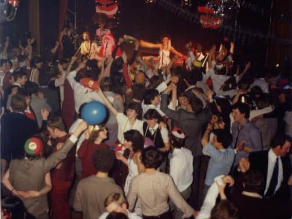 Revellers celebrate Christmas at the Cat's Whiskers in the 1970s.