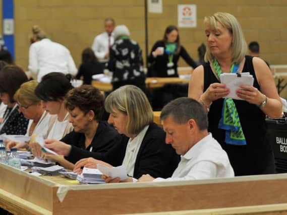 Votes being counted for the general election