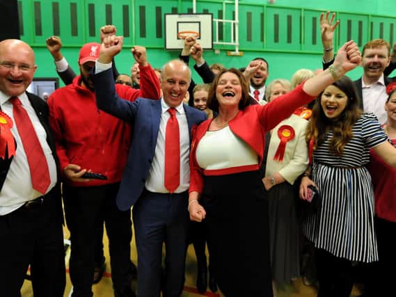 Burnley MP Julie Cooper celebrates