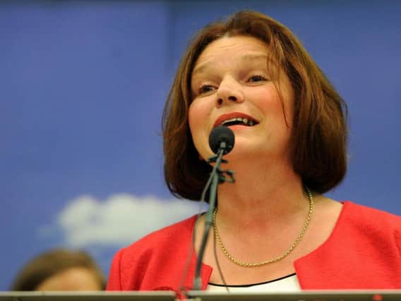 Burnley MP Julie Cooper speaking after her comprehensive win.