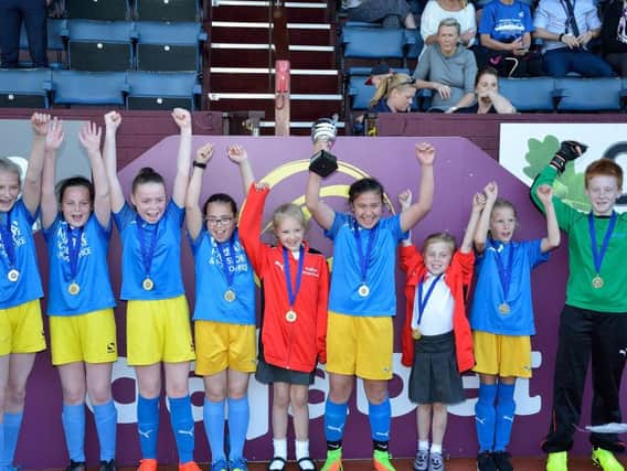 Victory was sweet for the winning team from Padiham Primary School in the Burnley girls under 11s football tournament.