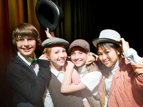 The cast of Oliver! to be presented by Blessed Trinity RC College. (s)