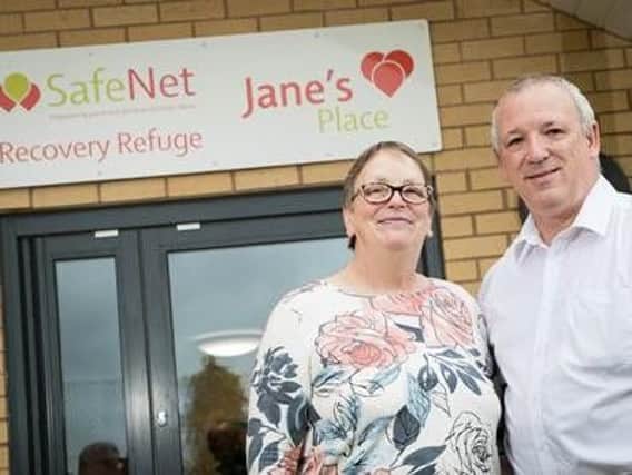 John and Penny Clough at the official opening of Janes Place.