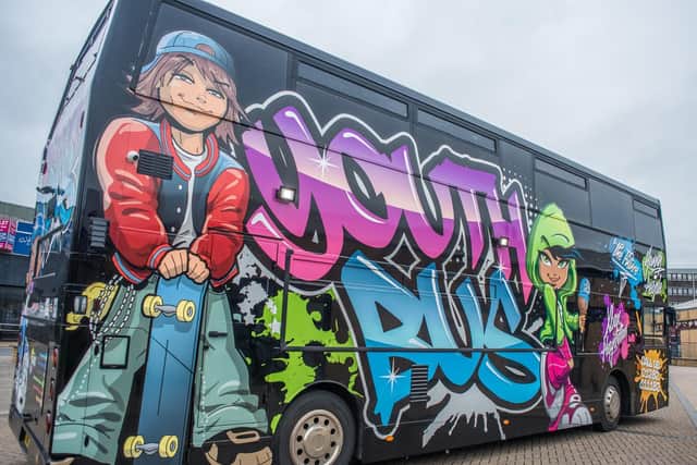 The new Youth Space Bus. Photo: Andy Ford