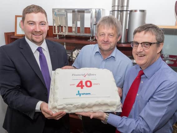(From left): Laurence OConnor, Managing Director of Financial Affairs; Stuart Fraser, Manufacturing Director of Graham Engineering; and Frank Kelly, Financial Director of Graham Engineering.
