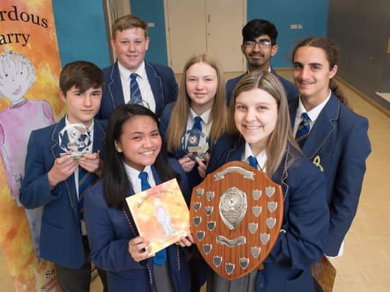 Blessed Trinity RC Colleges Young Enterprise group has won the Jewson Health and Safety Award at this years Community Education Awards. (s)