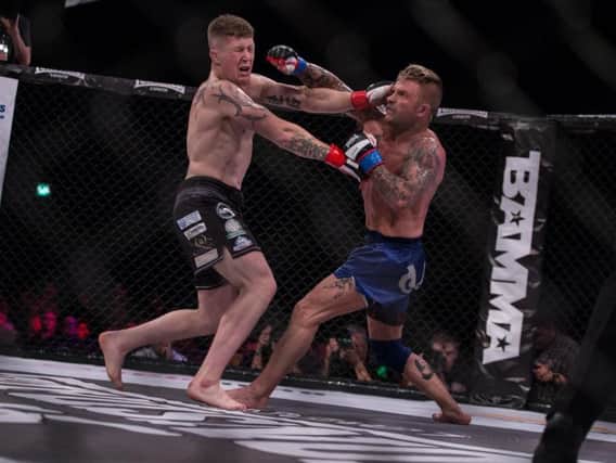 Rob Sinclair in action during his final fight against Paul Redmond