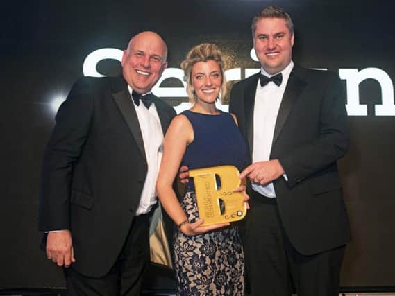 Peter Byrne of Taylors Solicitors, Laura Brown and Justin Sherwood of Seriun