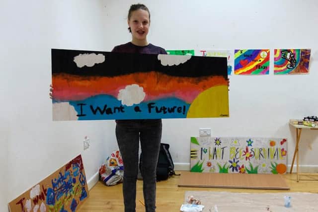 Chloe Waddington(14) with her entry.