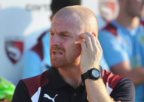 Action and stock from Morecambe v Burnley pre-season friendly, at the Globe Arena.
Burnley Manager Sean Dyche.  PIC BY ROB LOCK
19-7-2016