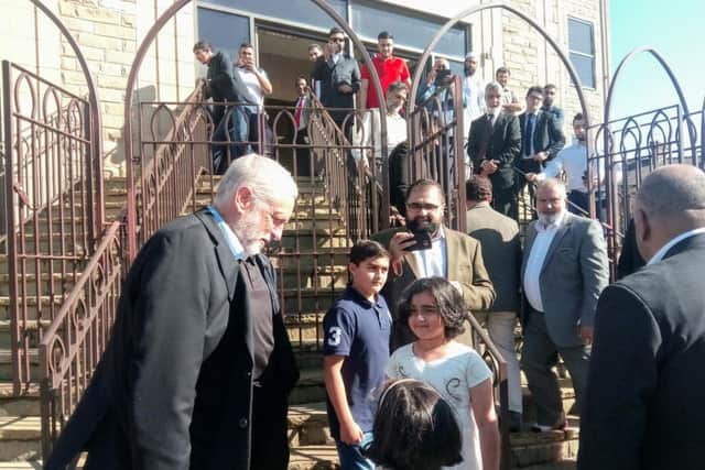 Jeremy Corbyn is welcomed to Brierfield