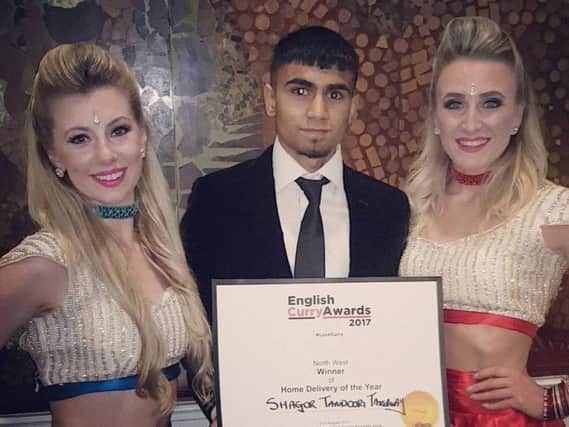 Motty Rahman of the local Shagor Tandoori, which won the prize for Home Delivery of the Year in the North West.