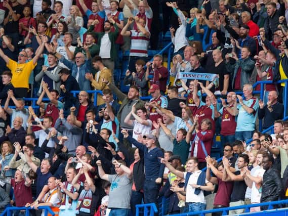 Burnley fans in full voice at Stamford Bridge as the Clarets beat Chelsea 3-2 on the opening day of the season