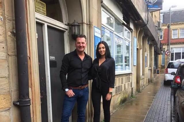 The new owners of former Burnley Express office, Ian Walker and his daughter Holly.