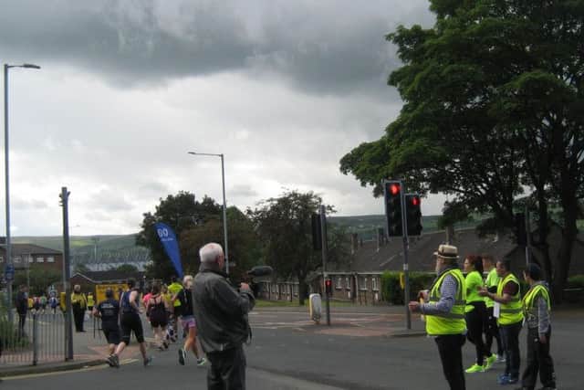 Filming runners in the annual Burnley 10k road race