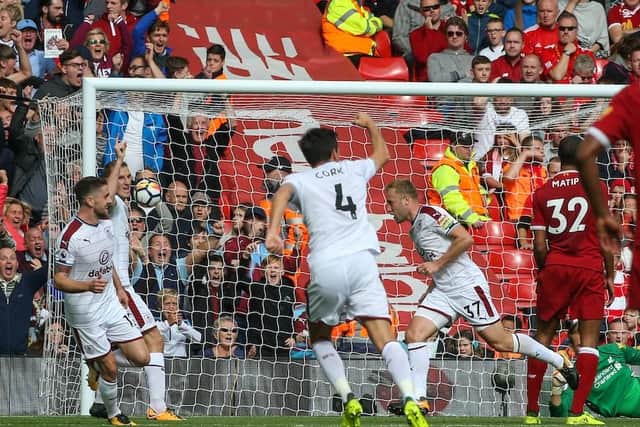 Scott Arfield turns to celebrate his opening goal
