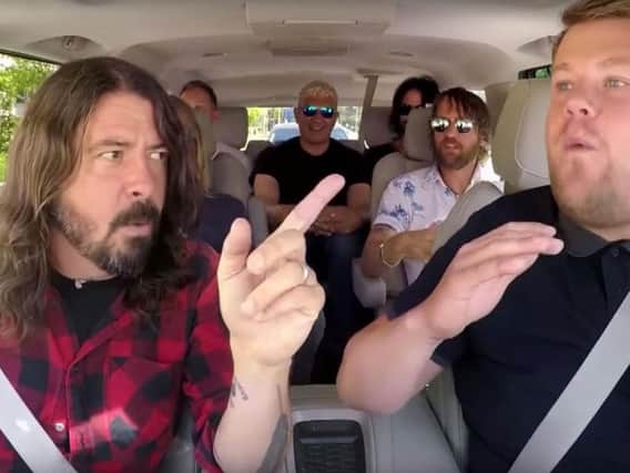 Foo Fighters joining James Corden for a rock and roll sing-along of their greatest hits