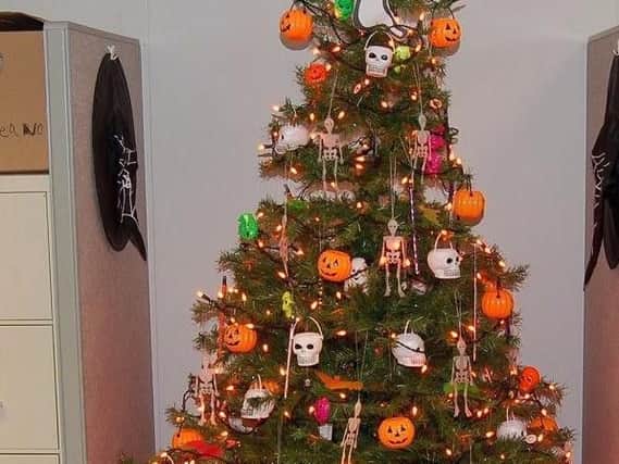 Don't adjust your screens.. it's a Halloween tree