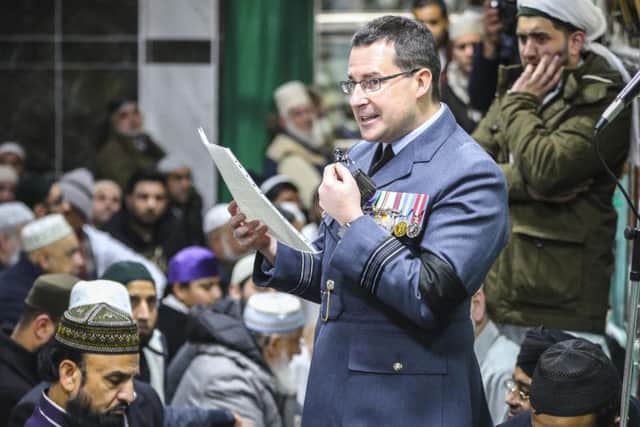 Matt Kingsman, Shahbaz's Squadron Commander at RAF Leeming, speaking at his funeral.