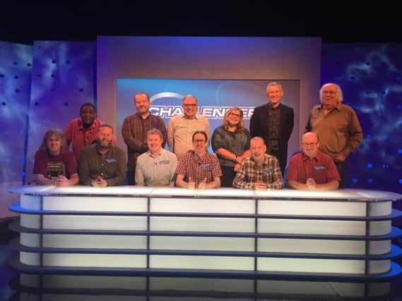 The Eggheads and their Burnley challengers (seated)