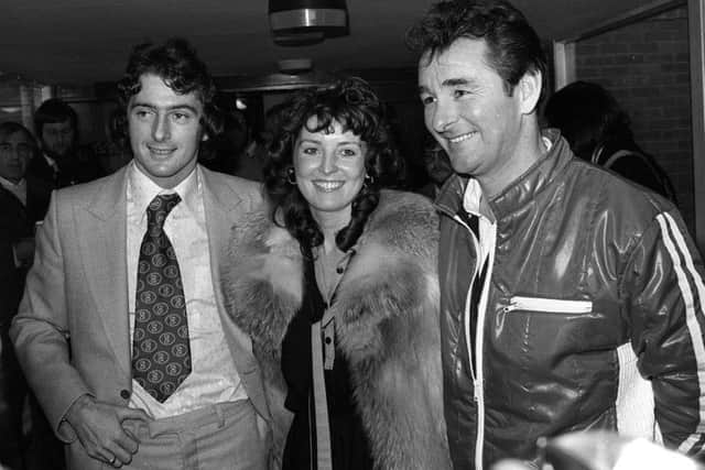 Trevor and Helen Francis with Nottingham Forest manager Brian Clough in 1979.