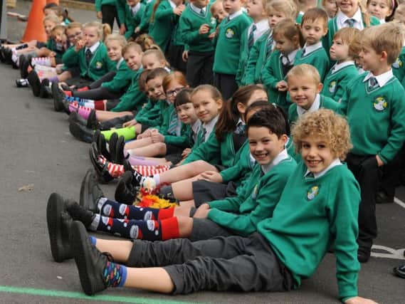 It was odd socks galore at one Clitheroe primary school this week.