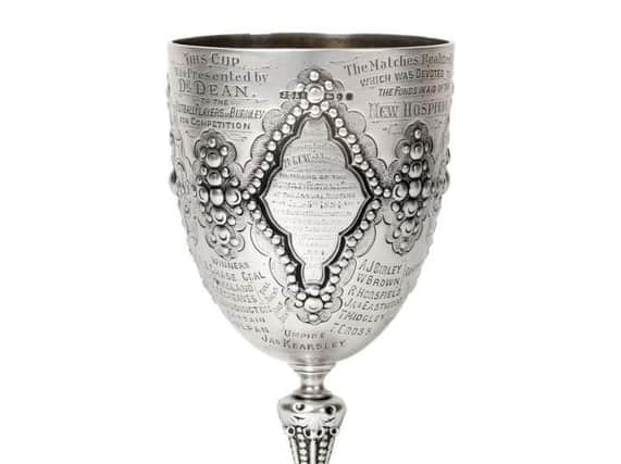 The silver goblet, presented to Burnley Football Club in 1883