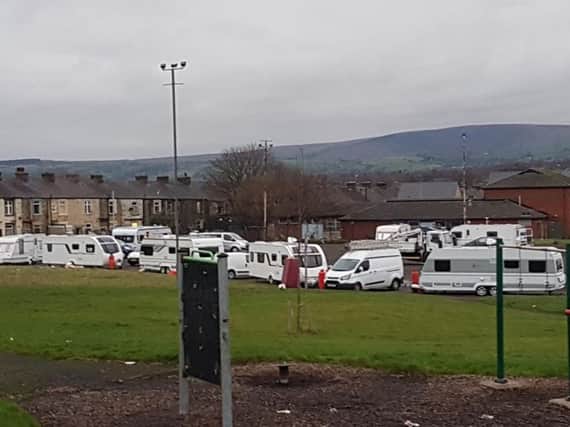 Burnley Borough Council has obtained a court order to remove the travellers.