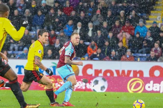 Scott Arfield fired the Clarets ahead just before half time