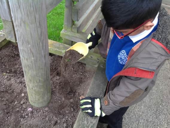 The first week of Eco Club saw the children weed the plant pots and learn about planting bulbs.