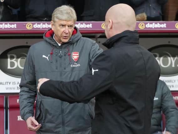 Sean Dyche welcomes Arsene Wenger to Turf Moor