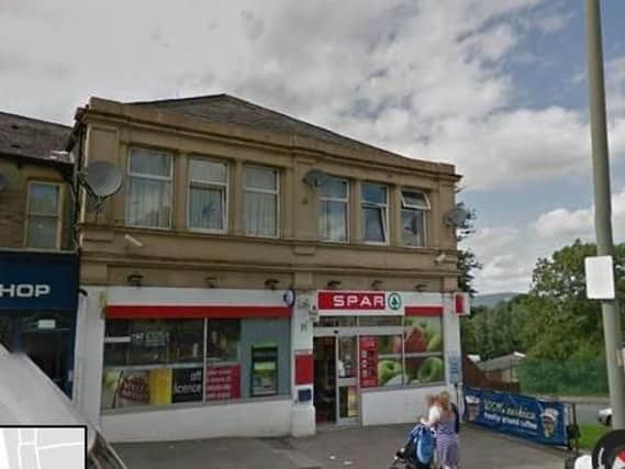 The Spar shop in Manchester Road, Burnley, where masked raiders broke in the day after Boxing Day
