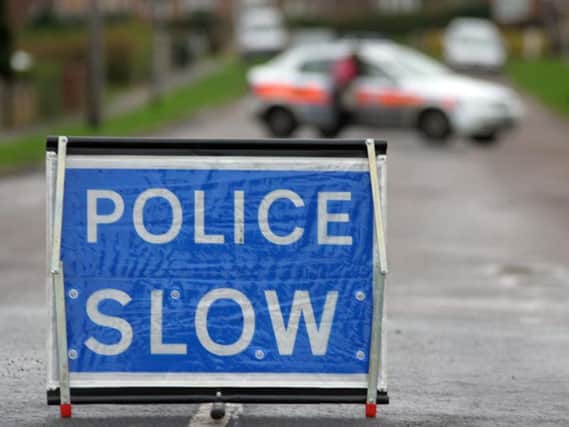 Police attend two-car collision at lunchtime today